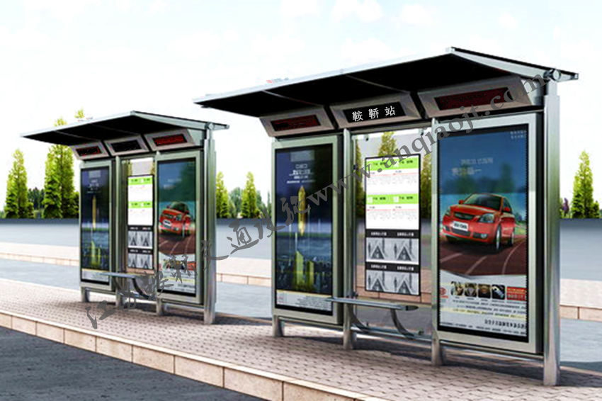 不銹鋼候車(chē)亭AN1088-不銹鋼公交候車(chē)亭站臺(tái)