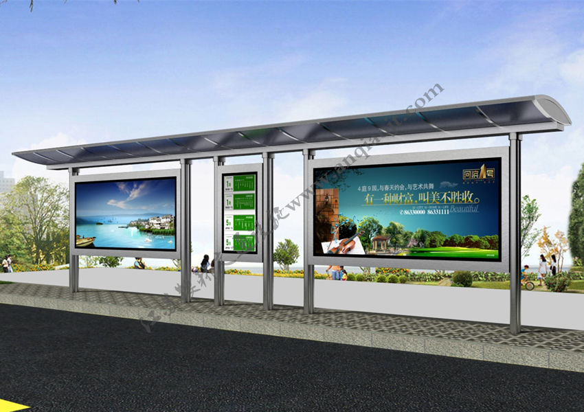 不銹鋼候車亭AN1083-不銹鋼公交候車亭站臺