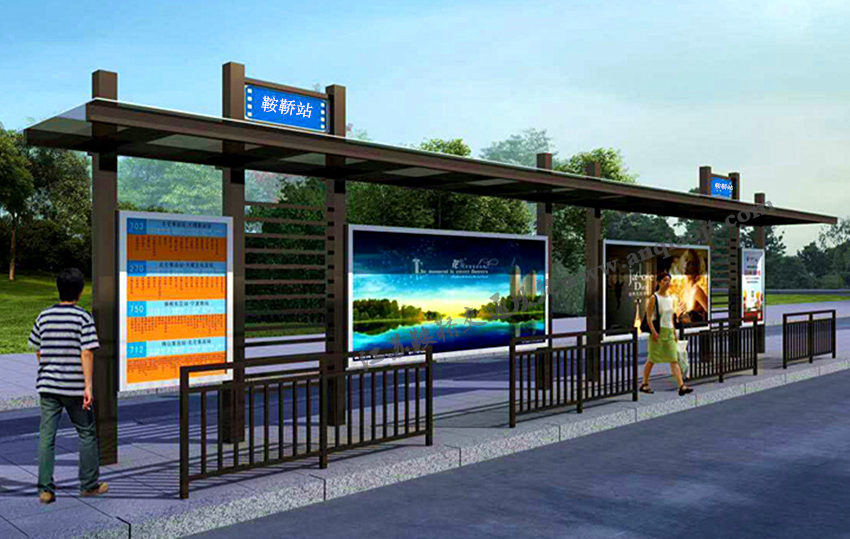 仿古候車(chē)亭AN1094-公交車(chē)站臺(tái)站亭公交站牌