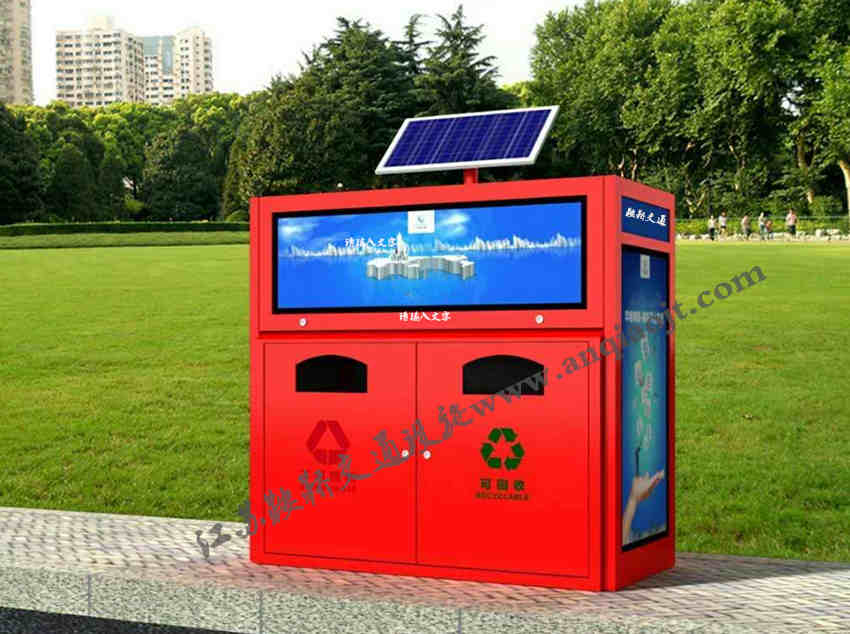 現(xiàn)代垃圾箱AN3038-垃圾箱廣告燈箱圖片