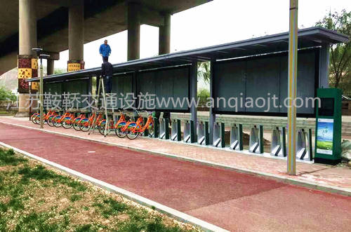 青海自行車棚安裝現(xiàn)場(chǎng)